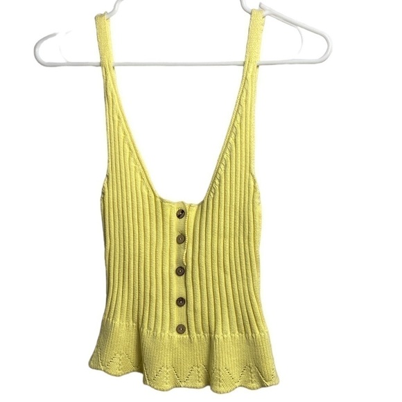 AEROPOSTALE Black & White Smocked & Yellow Knit Cropped Tank Tops Sz M & L\G - Picture 3 of 16